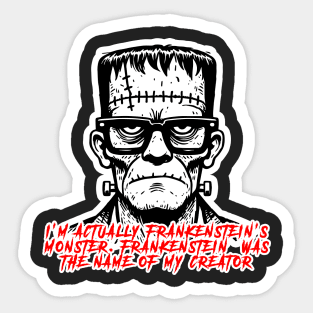 Nerd Frankenstein Sticker